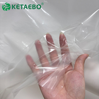 KETAEBO PO Polyolefin Hot Melt Adhesive Film Lem Gulung Dua Sisi Tahan Suhu Tinggi Tahan Bahan Kimia Daya Rekat Kuat untuk Hiasan Pakaian