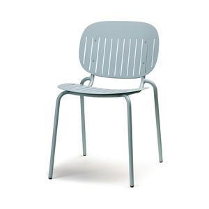 Stackable Outdoor <b>Dining</b> <b>Chair</b> Galvanized Painted Steel Frame Slatted Seat and Back for Restaurant Cafe Hotel Terrace - Product Image 4
