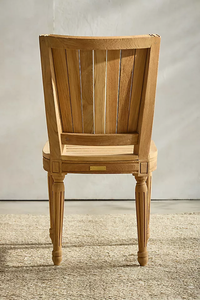 Elegant Modern Dining <b>Chair</b> Handmade Teak Wood with Lathe-Turned Legs for Home Apartment or Villa Furniture - Product Image 3