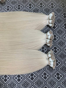 ผมต่อแบบชาวเวียดนามสีบลอนด์อ่อนย้อมสีผมแท้เครื่องยืดผมตรงแบบคู่20นิ้ว - Product Image 4