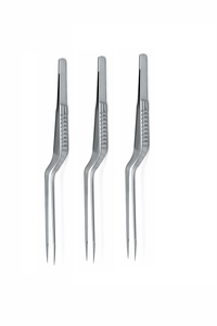 Micro Pinzas de Bayoneta con Mango Plano y Puntas Roma de 1 mm - Product Image 6