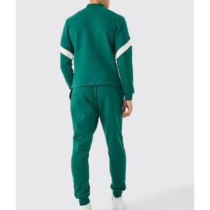 Conjunto de chándal atlético para hombre, jersey con media cremallera y pantalones de Jogger, conjunto de dos piezas con rayas, de dos piezas - Product Image 5