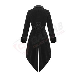 Robe respirante haute-basse pour femmes Robe à manches longues en velours-gothique-floral-gothique-Costumes Veste-manteau gothique Trenched-coat - Product Image 2