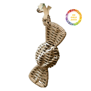 Pequeños adornos navideños ecológicos hechos a mano de ratán | Decoraciones de tamaño personalizables para caja de regalo de árbol de mesa para exteriores/interiores - Product Image 4