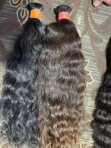 Prolongements naturels de cheveux en vrac de couleur de prolongements crus non-traités de cheveux de Vierge de temple indien du sud - Product Image 5