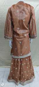 ชุดปาลาสโซ่ตาข่ายคู่สไตล์อินเดียสำหรับสุภาพสตรีปักลายสำหรับปาร์ตี้ฤดูร้อน - Product Image 2