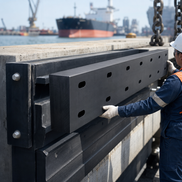 UHMWPE Marine Fender Pads Harbor Side Protection Panels or Marine Boards for Dock Bumper Boards