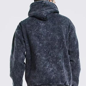 Pull à capuche en éponge lourde en coton de haute qualité pour hommes, sweat à capuche surdimensionné en polaire à épaules tombantes, fabricant - Product Image 2