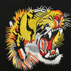 Vêtements d'extérieur décontractés pour hommes T-shirt brodé 100% coton Offre Spéciale grande taille en coton/fibre de bambou - Product Image 3