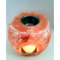 Brûleur d'huiles essentielles en sel de l'Himalaya, petite grotte, aromathérapie naturelle, lumière thérapeutique, massage corporel, sel Numkyne EPISURG 5x6 pouces double