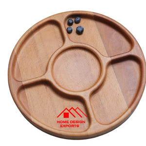 Plato de madera Plato de chocolate Venta caliente Diseño Premium para niños Plato de dulces para el hogar Hoteles y restaurantes Decorativo - Product Image 1