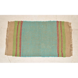 Alfombras cuadradas hechas a mano de yute personalizables, diseño reversible multicolor, el mejor precio de fábrica para sala de estar y viajes, para picnics - Product Image 4