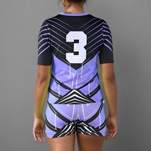 Conjuntos de uniformes de voleibol con estampado digital de manga completa, diseño personalizado, hechos en Pakistán, adultos, unisex, poliéster 100% de alta calidad - Product Image 6