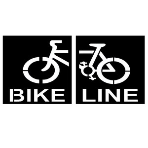 Juego de plantillas para señalización de bicis en estacionamientos 100x200cm (2 piezas) - Product Image 1