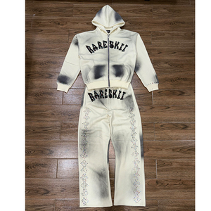 Survêtements de jogging pour hommes, best-seller, lavage à l'acide, vente en gros, survêtement zippé pour hommes avec capuche, design personnalisé - Product Image 2