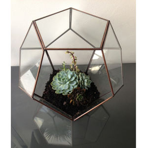 เทอราเรียมแก้วใสสีดำรูปทรงเรขาคณิตของตกแต่งบ้านสวนมาใหม่ - Product Image 6