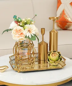 แจกันดอกไม้โลหะชุบทองพรีเมียม ของตกแต่งงานแต่งงานสุดหรู ผู้ผลิตส่งออกจำนวนมาก แจกันดอกไม้โลหะ Zahid Exports - Product Image 3