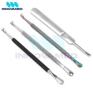 Empujador de cutículas de doble cara más nuevo de calidad Premium con mango redondo para removedor de piel muerta tenedor empujador de cutículas para salón de casa - Product Image 5