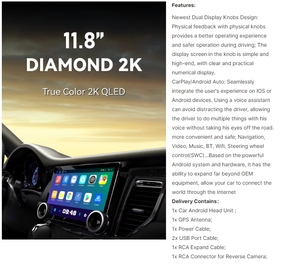 4G Thẻ Sim qf8581carplay màn hình 2k 11.5 'cho phổ xe tự động Adroid Xe Máy nghe nhạc GPS NAVI màn hình không dây Carplay màn hình cảm ứng - Product Image 6