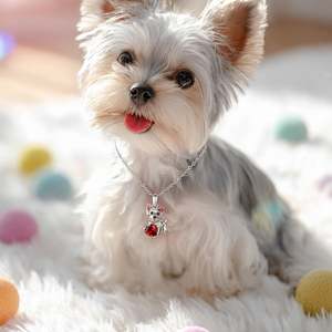 จี้สร้อยคอแฟชั่นรูปสุนัขเวสตี้แบบกำหนดเองจาก Jeulia Petland พร้อมจี้ประดับพลอยประจำเดือนเกิด - Product Image 3