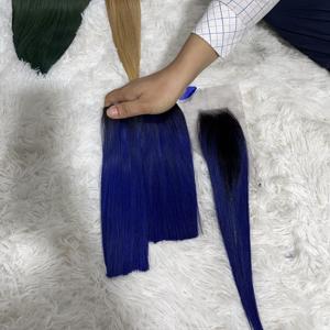 Ensemble de prix faisceaux et fermeture 8-32 pouces cuticule colorée alignée trame de génie des cheveux vierges pour les femmes noires - Product Image 4