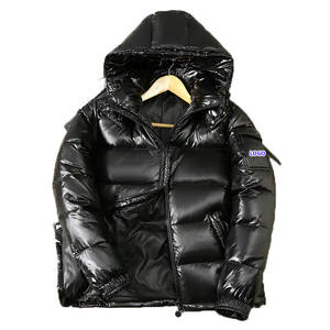2024 personnalisé hommes hiver bulle vers le bas épaississement luxe sport haute brillant bouffant hommes avec capuche - Product Image 4