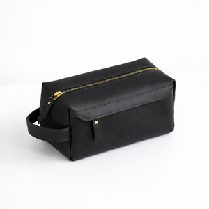 Neceser de Cuero Multifuncional, Bolsos de Maquillaje para Exteriores, Bolsos de Mano de Cuero Vacuno para Hombre, Bolsa de Cosméticos - Product Image 1