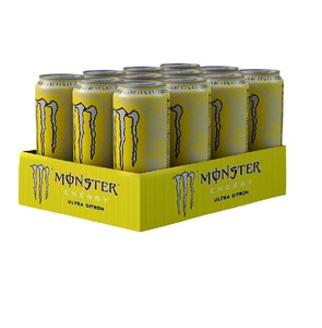 Bebida Energética Cítrica Refrescante Monster Energy Ultra Citron 500 ml en Lata, Sabor Fresco, para Cadenas de Suministro de Supermercados - Product Image 1