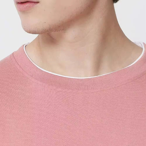 High Quality Full Sleeve Men's T-Shirts 100% Cotton Worsted Fabric Eco-Friendly Quick Dry Loose Fit Wholesale - Product Image 5