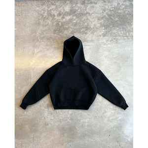 Logo personnalisé 600gsm thermique hommes sweat à capuche en polaire poids lourd coton goutte épaule surdimensionné Boxy Fit sweats à capuche sweats à capuche - Product Image 4
