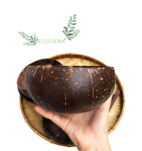 Venta al por mayor de cuencos de cáscara de coco natural con cuchara logotipo personalizado y embalaje al por menor por Eco2go Vietnam - Product Image 1