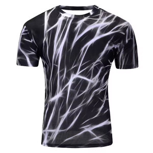 T-shirt pour homme en tissu fin à sublimation, toucher doux, style décontracté, vêtement de tous les jours - Product Image 1