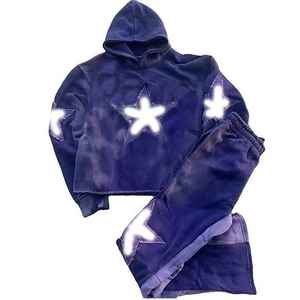 Trajes de sudor de hombre ecológicos informales de invierno superventas de calidad superior 100% algodón Color sólido transpirable cómodo - Product Image 1