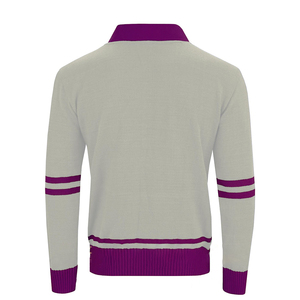 Cárdigan de punto griego de fraternidad de hermandad personalizado, suéteres de mujer con cuello en V, logotipo bordado de color sólido universitario, informal de invierno - Product Image 3