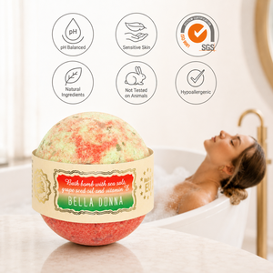 Bomba de Baño Bella Donna Bloom Spa Fizzer 180g, Premium, Hecha a Mano, con Sal Marina y Vitamina E, Hidratante, para el Cuidado del Baño, OEM ODM, Relajación Spa - Product Image 3