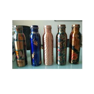 High Quality Stainless Pure Copper Water <b>Bottle</b> Plain and Printed <b>Drinking</b> <b>Bottle</b> Ayurvedic Health Benefits Copper Water <b>Bottle</b> - Product Image 2