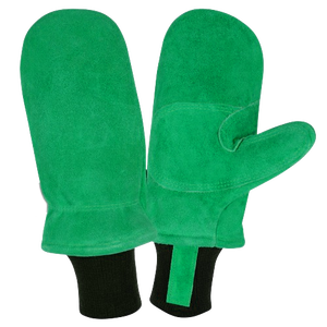 Guantes de manopla de cuero dividido de piel de vaca de alta resistencia, protección de seguridad reforzada para horno, suave, resistente al calor para panaderos - Product Image 4