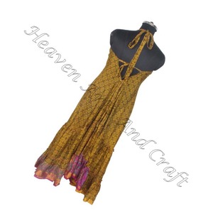 Exportateur de vêtements pour femmes Robe longue en soie vintage pour femmes Robe de soirée élégante sans manches pour femmes Robe Maxi Ibiza Soirée Out - Product Image 2