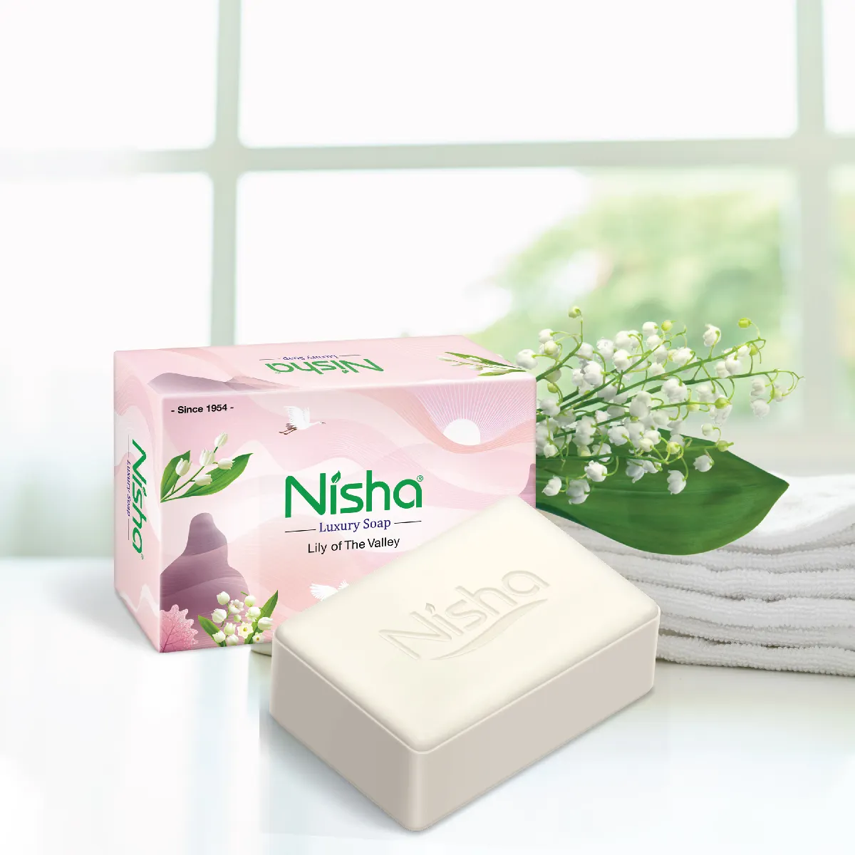 Nisha Luxury Soap Bar Lily of the Valley for Soft & Beautiful Skin 100gm Scent Lily Finest Fragrance Grade One Soap Low MOQ