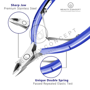 Wholesale Price Metal Nail Clipper Customized Logo Print OEM Service Blue Color Cuticle Nail Nipper Wide Jaw Opening Beauty - Product Image 6