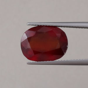เฮสโซไนท์10.15ทรงรีขนาด14.5x11.5มม. มีเพชรเทียมสีแดงกะรัตได้รับการรับรองจากธรรมชาติคุณภาพเยี่ยมสำหรับการทำเครื่องประดับขายส่ง - Product Image 1