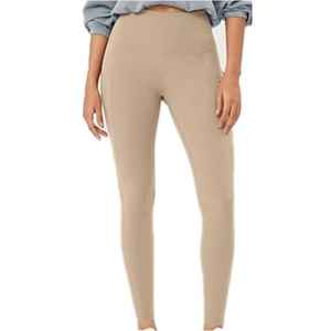 Leggings pour femmes en coton biologique Leggings de sport extensibles à taille haute avec poche latérale Couche de base en tissu fin pour le yoga - Product Image 6