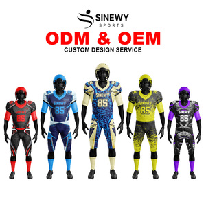 เสื้ออเมริกันฟุตบอลแบบสั่งทำพิเศษ ระบายอากาศได้ดี ไซส์ใหญ่ แขนสั้น สำหรับฤดูร้อน - Product Image 3