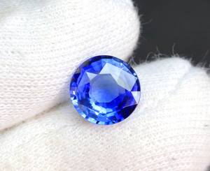 หินแซฟไฟร์สีน้ำเงินเจียระไนทรงกลมเหมาะสำหรับเป็นของขวัญในห้องปฏิบัติการ - Product Image 6