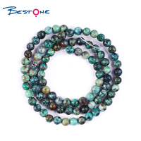 Perles de pierre turquoise africaine naturelle véritable Bestone 4 mm 6 mm 8 mm pour la fabrication de bijoux