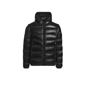 Hot Selling Customized Men's Winter Waterproof Hooded Puffer Jacket <b>Canvas</b> Embroidery Your Logo Color Size Options Custom Made - Product Image 1