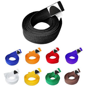 OEM al por mayor 100% algodón cinturones de artes marciales personalizado doble envoltura Judo Karate Taekwondo BJJ cinturones para niños característica elástica - Product Image 6