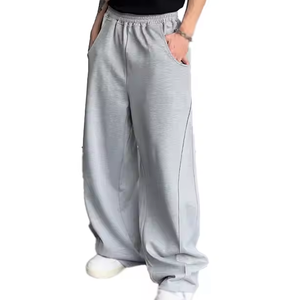 Los hombres de calidad superior apilan pantalones de pierna ancha Nuevo modelo de baja tasa de los hombres apilan pantalones de pierna ancha - Product Image 5