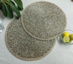 Mantel Individual Decorativo con Cuentas para Mesa de Comedor, Decoración de Fiesta, Color Personalizado, Forma de Flor al Mejor Precio - Product Image 3