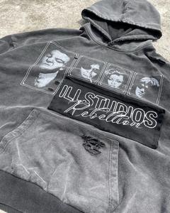 Sudadera personalizable de algodón 100% para hombre, sudaderas con capucha de invierno y logotipo impreso, sudaderas con capucha térmicas de lana sólida - Product Image 5